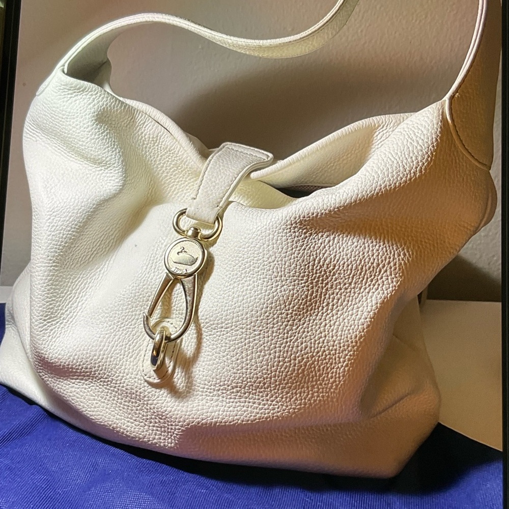 Dooney & Bourke White Leather Hobo Bag